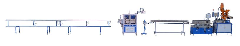 Extrusion line for foamed corks